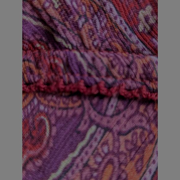 J Jill Paisley maxi skirt  Sz M s Rayon crepe Waist 30-34" Length 36"EUC - Picture 6 of 10